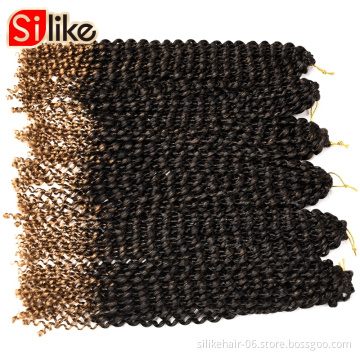 Pre looped Fluffy Bomb Twist Braiding Passion Spring Twists Free Tress Synthetic Crotchet Hair Extensions Ombre Crochet Braids